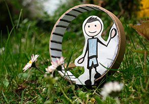 Fotografie einer Zeichnung